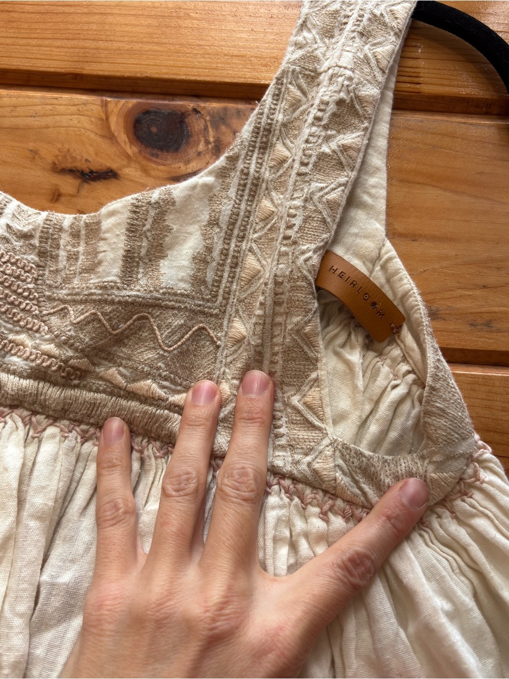 Free people heirloom Boho Embroidered Cream Peplum Tank Top crop - Picture 3 of 7